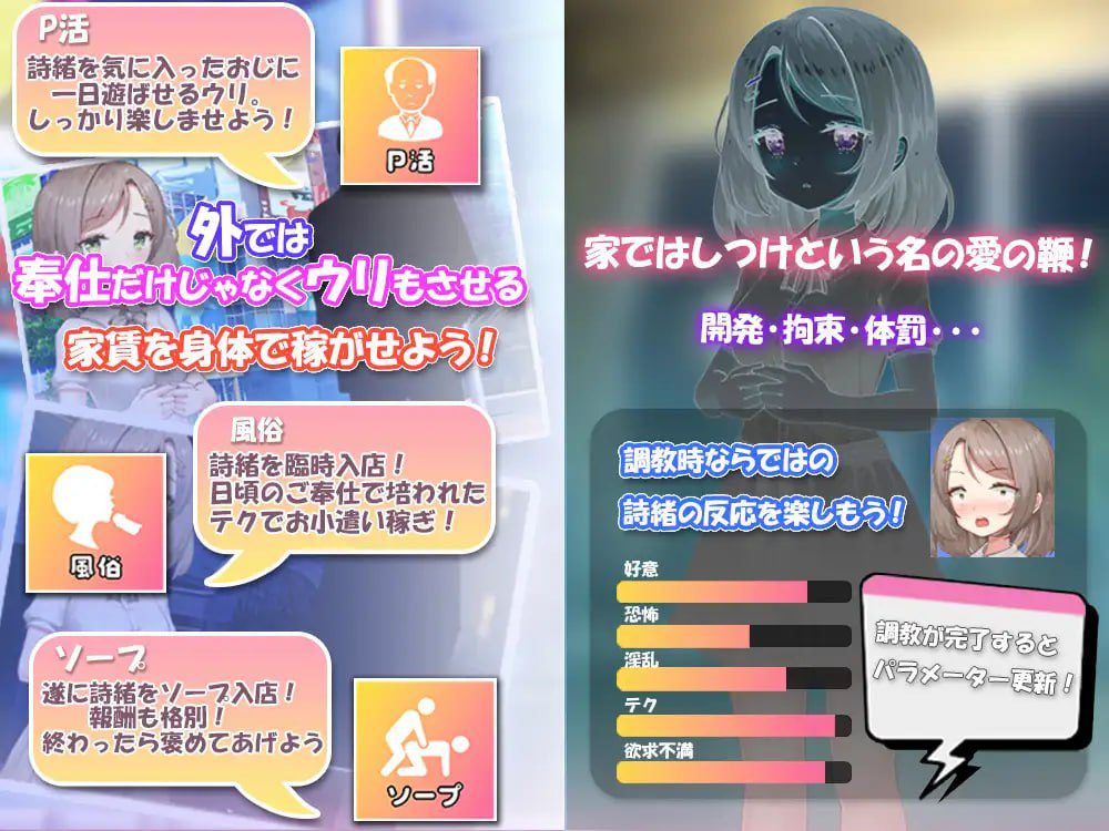 图片[2]-1647【SLG/AI汉化】将纯真少女调教成我喜欢的模样～收留无家可归的少女并进行情色开发！宠爱还是欺凌全凭我的喜好～[PC+安卓mtool]-ACG俱乐部 - 各类游戏免费下载