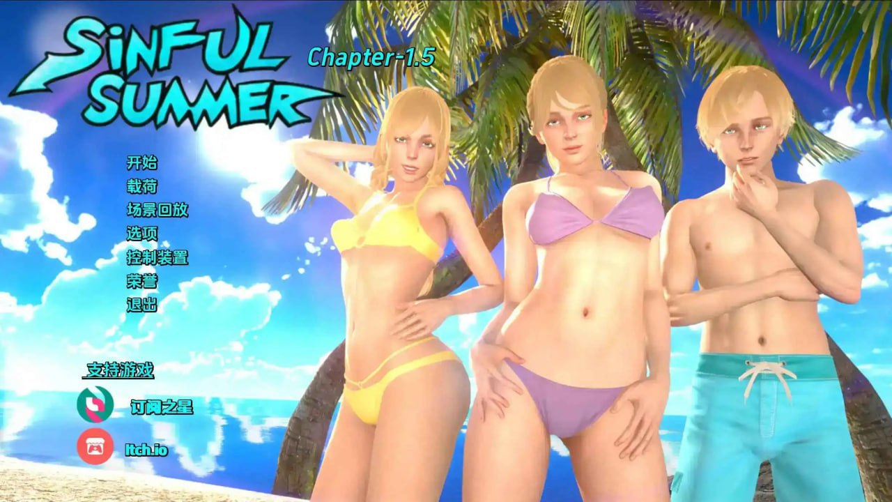 图片[1]-7219【欧美SLG/百合】罪恶之夏：禁忌之爱的故事 Sinful Summer: A Tale of Forbidden Love Ch.3.4赞助 AI版 [PC+安卓]-ACG俱乐部 - 各类游戏免费下载