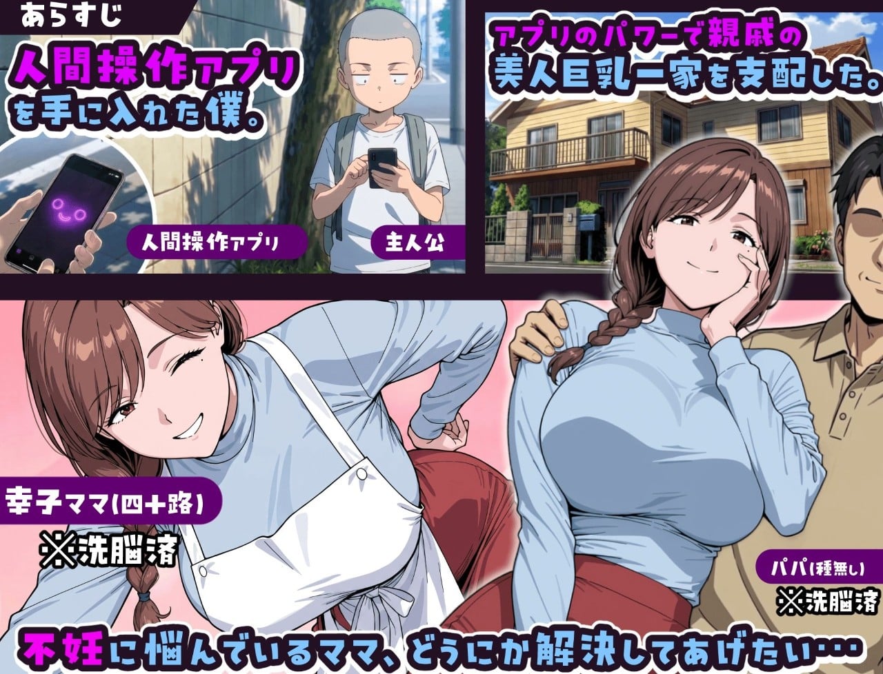 图片[2]-15229[日系SLG/人妻/小马]用人类操作App与巨乳妈妈造孩子的故事 人間操作アプリで巨乳ママと子作りする話 AI汉化[PC+安卓]-ACG俱乐部 - 各类游戏免费下载